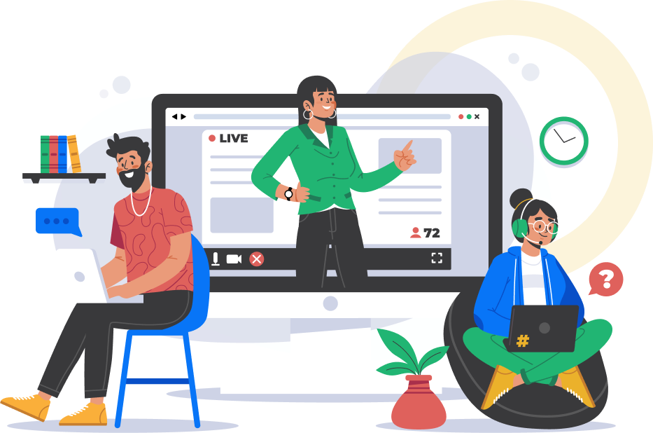 group of people working together illustration